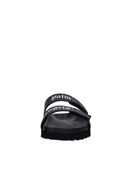 Mules in leather PALM ANGELS | PWIA023C99LEA0011001NERO